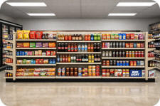 Convenience Store Gondola Shelving