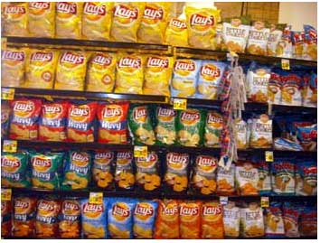 Gondola Wire Chip Shelf