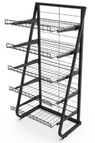 Free Standing Mobile Soda Bottle Rack